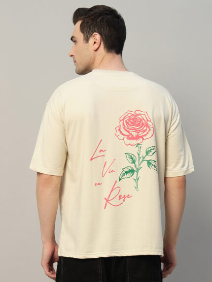 La Vie En Rose Beige Oversized T-Shirt