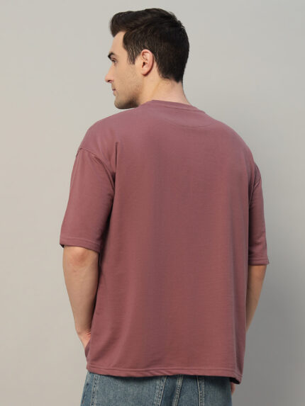 Solid Mauve Oversized T-Shirt